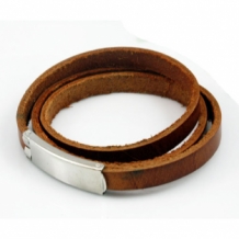 Wikkelarmband met plaat